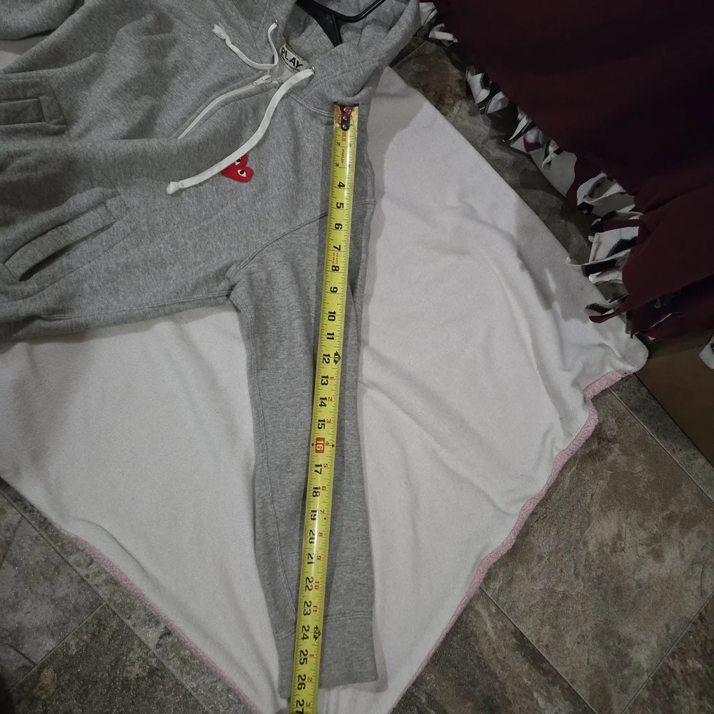 Comme des Garçons Play Gray Hoodie - SIZE L - Picture 3 of 14